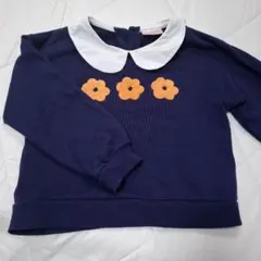 キッズ　女の子　ネイビー トレーナー　120サイズ