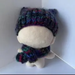 ぬい服　ネコ耳ニット帽　マフラーセット　ハンドメイド