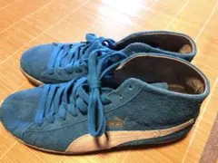 Puma スエード ハイカットスニーカー 青
