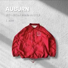 80-90sナイロンコーチジャケットUSA製AUBURN刺繍ロゴ