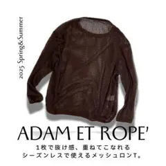 ADAM ET ROPE' メッシュTシャツ ダークブラウン 着回し抜群