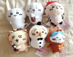 ちいかわ　ぬいぐるみ6点セット　メリクリ　ハチワレ　うさぎ　シーサー　ラッコ