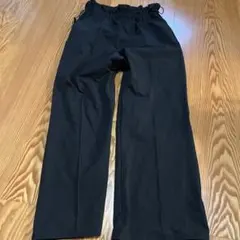 ポリエステル100% イージーワイドパンツ ブラック L