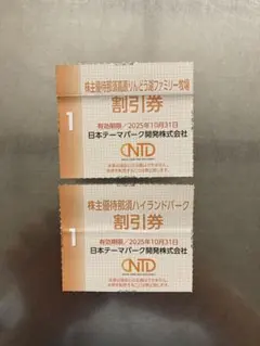 那須ハイランドパーク 那須高原りんどう湖 ファミリー牧場 割引券 各2枚