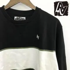 AA HARDWEAR クルーネック スウェット トレーナー 裏起毛 ボーダー