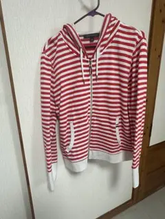 TOMMY HILFIGER オレンジ✖️ホワイトストライプ フーディ