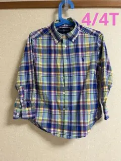Ralph Lauren 長袖チェックシャツ 4/4T 新品未使用