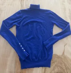 ZARA タートルネックニット ブルー S