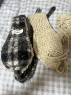 【2点セット】ニット耳あて イヤーマフ