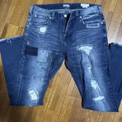 Tapered ダメージ加工スキニーデニム