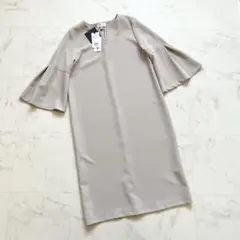 新品　OPAQUE.CLIP パール　サックワンピース　洗濯機洗い可　イージケア