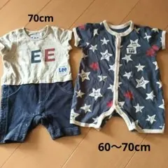 ベビー　Lee ロンパース　60〜70cm 70cm 2枚セット