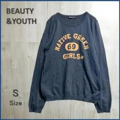 BEAUTY&YOUTH ユナイテッドアローズ フロントロゴ クルーニット S◆