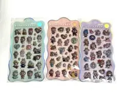 3D 立体　ぷっくりシール　ステッカー　　ラブブ　3枚　新品