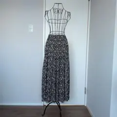 PAGEBOY花柄プリーツロングスカート