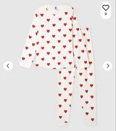 PETIT BATEAU ハート柄 パジャマ 14ans