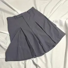 美品✨PATOU ロゴ付きライトブルー ベルト付 キュロット ミニ パトゥ 