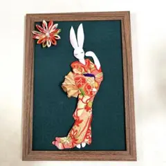ちりめん細工 つまみ細工 お花とうさぎ、壁掛け | Mercari | Proxy