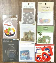 古川紙工 クーリア マインドウェイブなど　フレークシール・ステッカー 8点セット