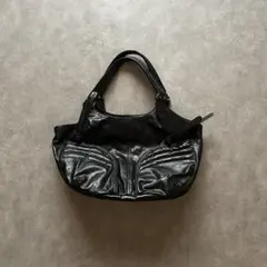 archive grunge shoulder bag y2k black