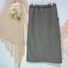 美品 アーバンリサーチ ドアーズ【M】フリーススカート ミディ丈 アウトドア 茶