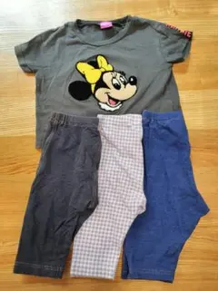 UNIQLO　レギンス　7分丈　Disney　ミニー　トップス