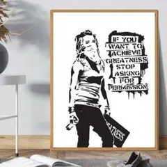 バンクシーポスターBanksy poster「逆立ちする女性」 バンクシーアートポスター Banksy poster「逆立ちする女性」 - メルカリ