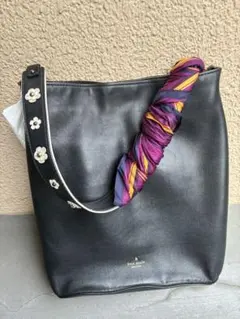 Kate Spade 黒 ショルダーバッグ スカーフ付き