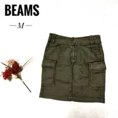 ひ*ー様 B:MING ビームス タイトスカート 膝上丈 M カーキ カジュアル