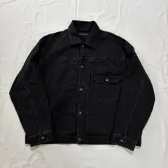 UNIQLO ブラック デニムジャケット Gジャン 1ST XXL トラッカーのサムネイル
