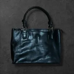 90s vintage leather tote bag black