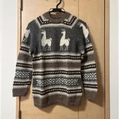 アルパカ 長袖 ニット セーター ビンテージ