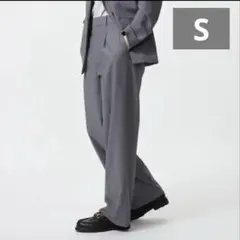 UNIQLO ユニクロ タックワイドパンツ Sサイズ グレー 試着のみ