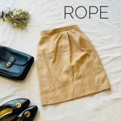 ROPE リネン混　タイトスカート 台形 9AT63　Mサイズのサムネイル