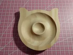 ネコ型木製トレイ