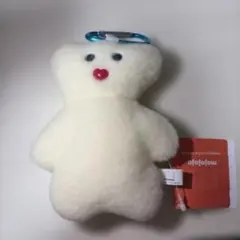 mojojojo カラビナ付き ぬいぐるみポーチ 白 クマ型マスコット