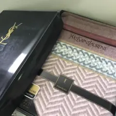 訳あり YSL カシミヤ入りウールブランケット 毛布 高級ブランケット