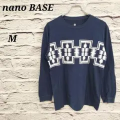 R4484 nano BASE 【M】 七分袖カットソー オルテガ柄 ネイビーのサムネイル