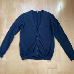 ユニクロカーディガン ブラックＬ　Ｖネック