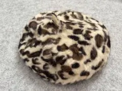 ヒョウ柄　ファーベレー帽