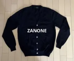 ZANONE ネイビー Vネックカーディガン