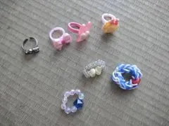指輪　女児用　7点セット　【バラ売り可】