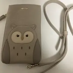 IBIZA フクロウデザイン スマホショルダーバッグ