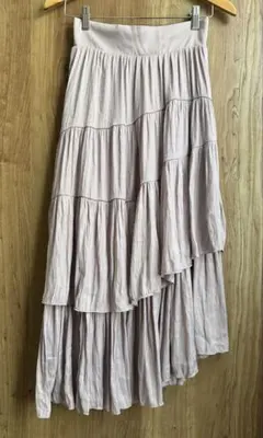 earth music&ecology アシンメトリーフレアスカートラベンダー