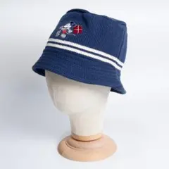 ディズニー　ニットハット　ミッキー　ネイビー　バケットハット