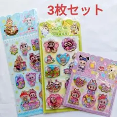 新品　匿名配送　ラブブ　ウォーターシール　3枚セット　LABUBU
