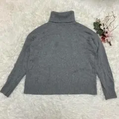 GAP ギャップ (S) タートルネック ニット セーター ショート丈 コットン