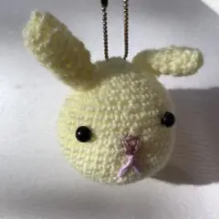 黄色のうさぎ あみぐるみ