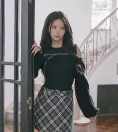 ドッキングミドルウエストニットミニワンピース Darichi