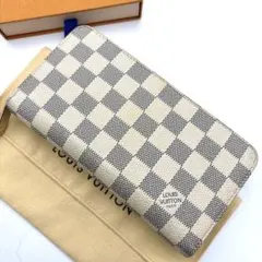 鑑定済　美品◆ ルイヴィトン　ダミエ アズール　ジッピーウォレット　長財布